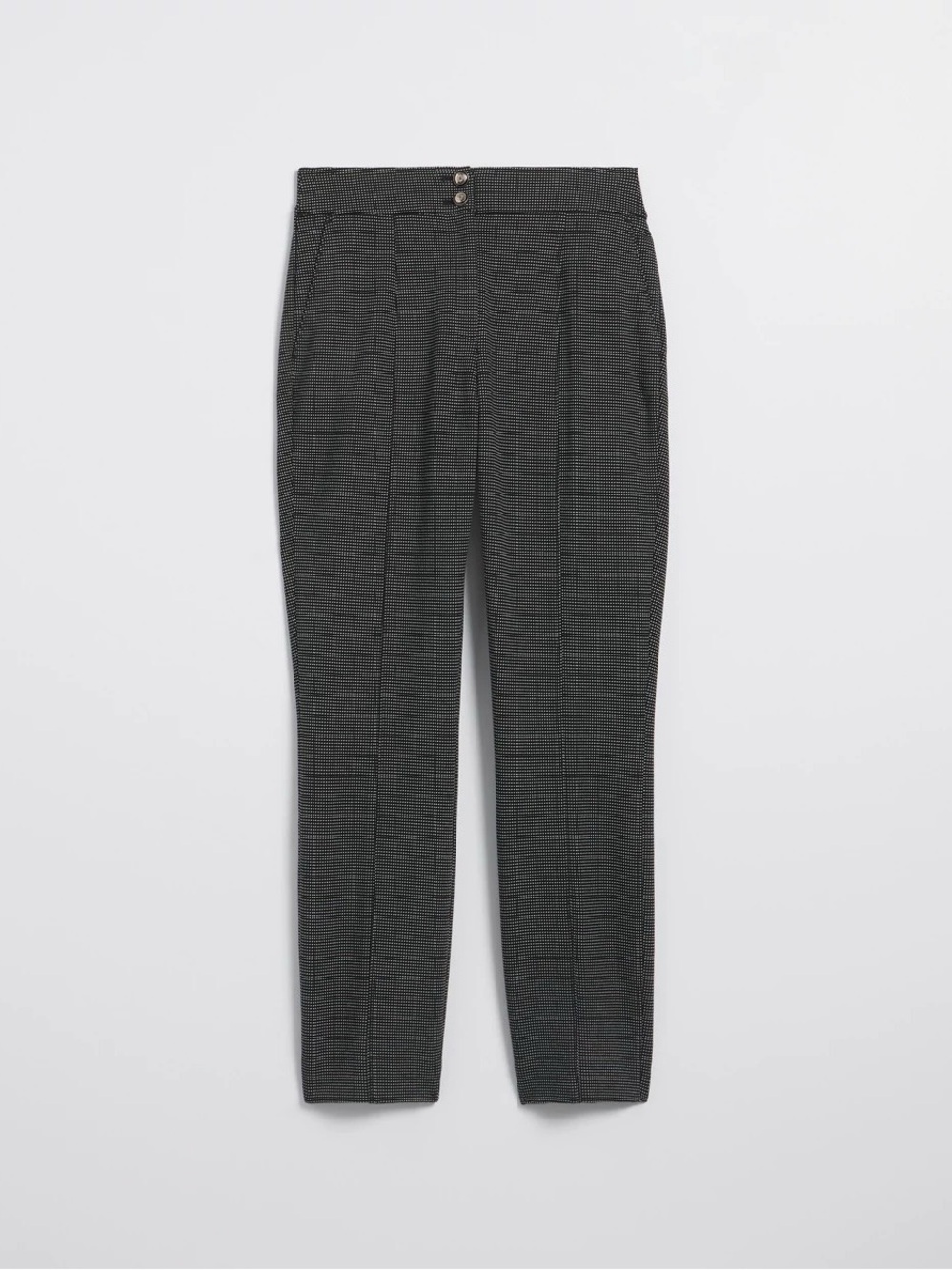 WHBM Jolie Straight Pant - Black with White Check - 12 R - BNWT